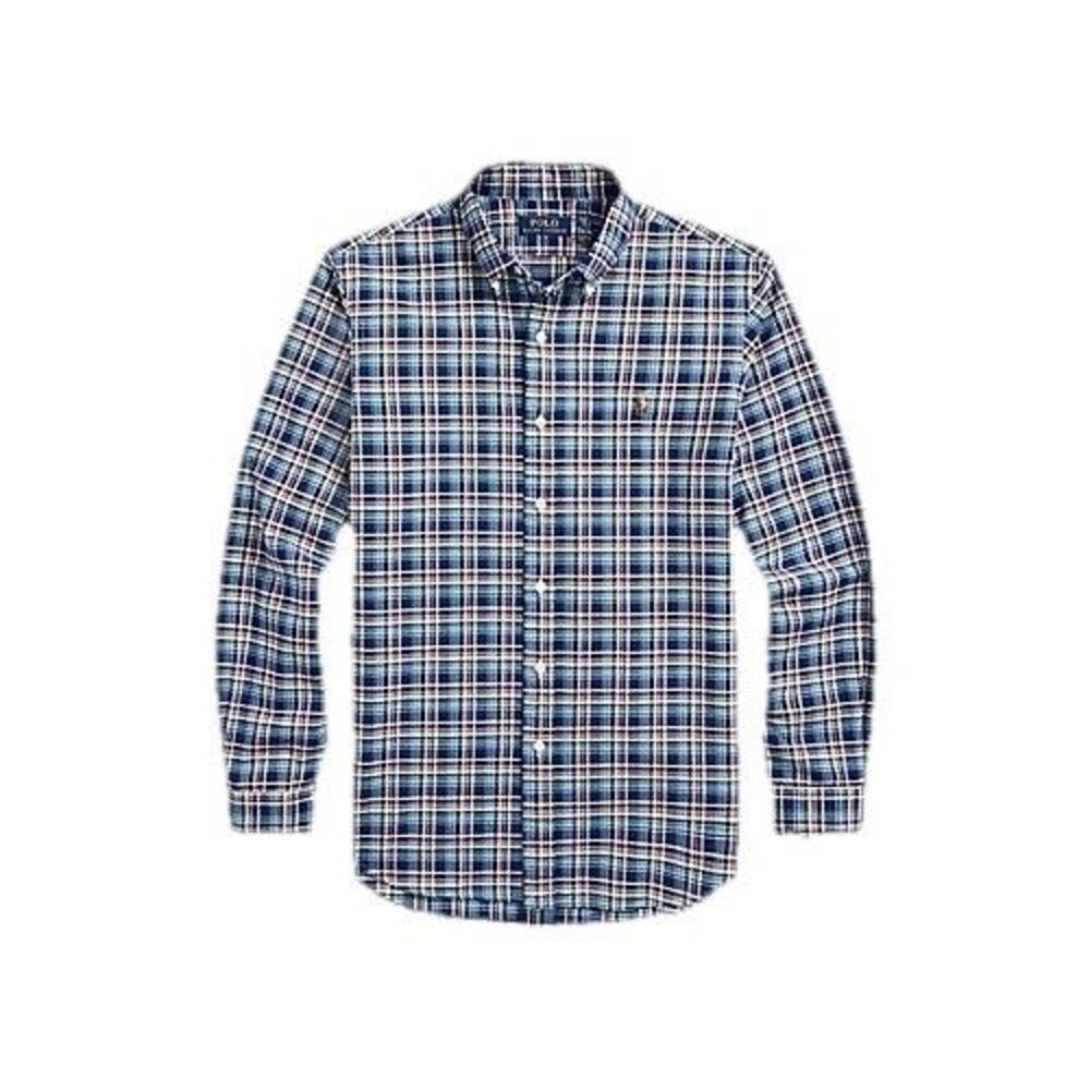 Ralph Lauren Button Down Shirt Mens 3XB Oxford Plaid Blue Red Green White